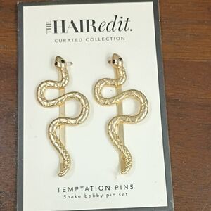 Gold Snake Bobby Pins